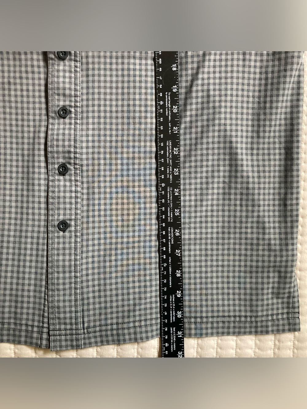 Game Guard Short Sleeve Button Up Shirt Men’s Large Gray Check Fishing 1041 - Picture 9 of 11